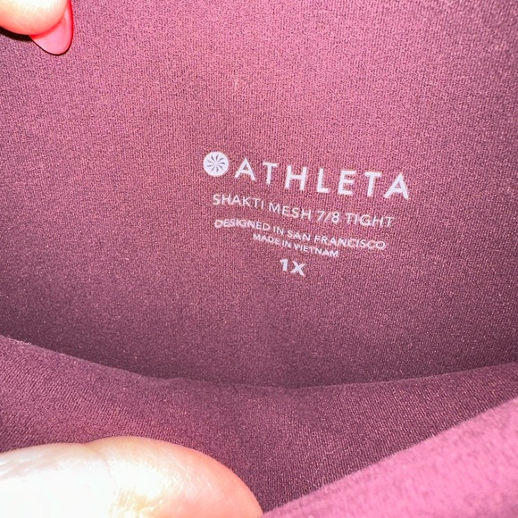 Athleta Shakti Mesh 7/8 Tight in Spiced Cabernet 1x EUC - Picture 7 of 11